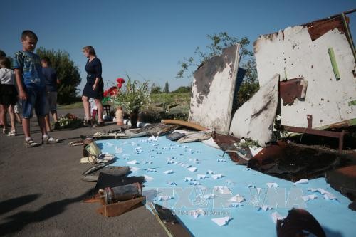 На Украине почтили память жертв крушения авиарейса MH17 - ảnh 1